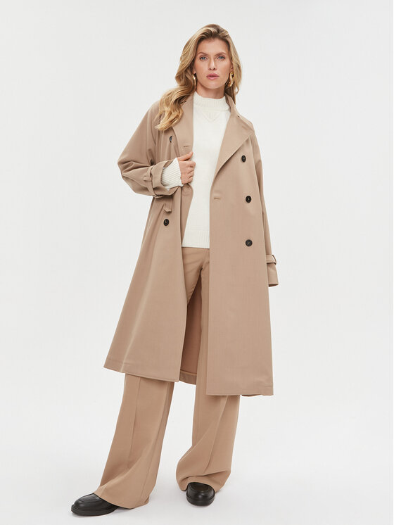 BOSS Boss Megztinis Foltin 50501575 Écru Relaxed Fit