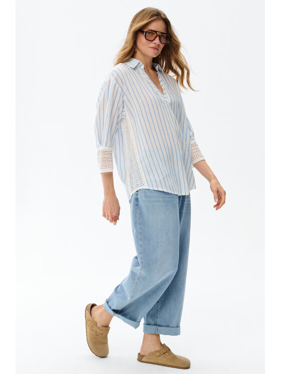 blue shadow blue shadow Koszula Rena Niebieski Regular Fit