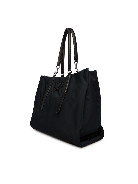 Tommy Hilfiger Tommy Hilfiger Дамска чанта Th Elevated Nylon Tote AW0AW18406 Черен