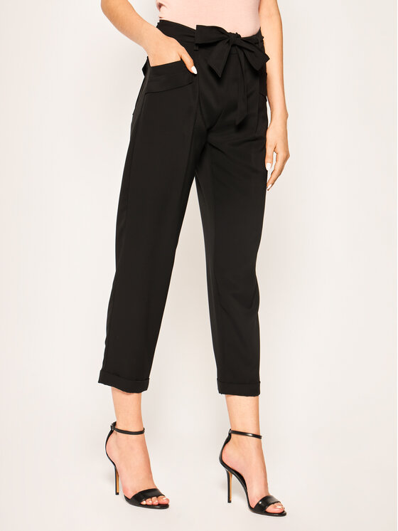 Pantaloni di tessuto WA0061 T5809 Nero Regular Fit...