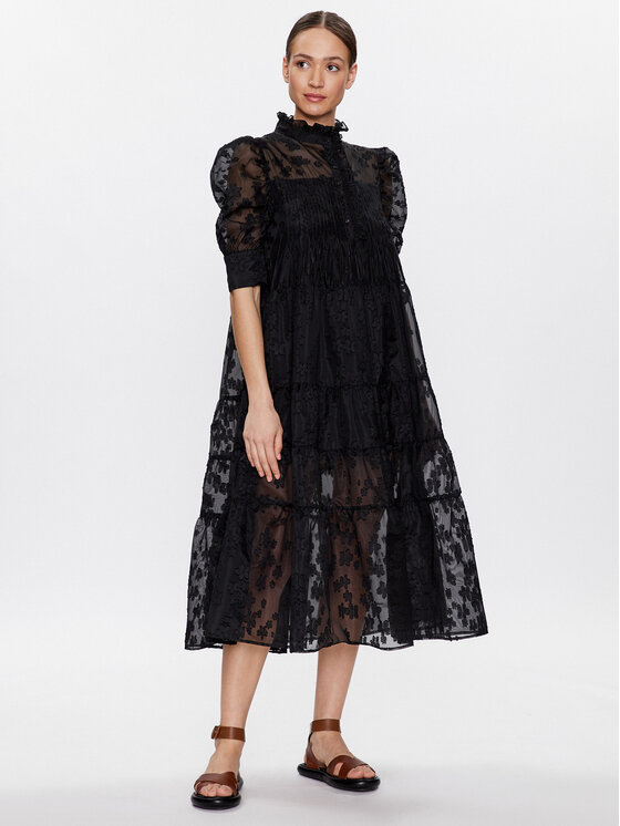 Birgitte Herskind Rochie de zi Rio 4773926 Negru Relaxed Fit 4773926 imagine noua