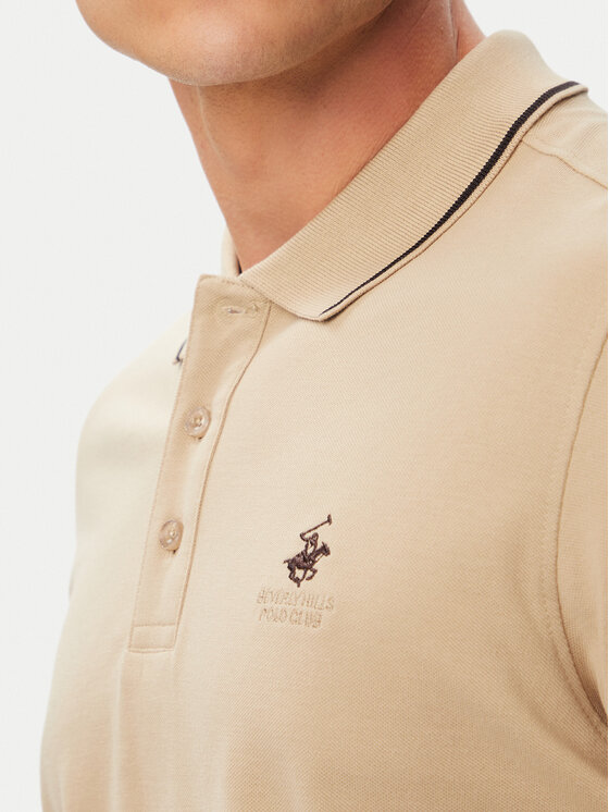 Beverly Hills Polo Club Beverly Hills Polo Club Pólóing P-SS26M-P42561 Bézs Regular Fit