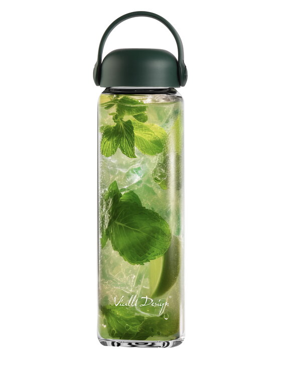 Vialli Design Vialli Design Butelka na wodę SZKLANA BUTELKA NA WODĘ 540ML FUORI ZIEL.30275 Zielony