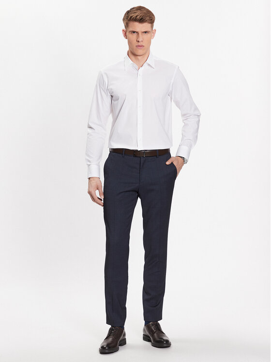 BOSS Boss Krekls 50473265 Balts Regular Fit