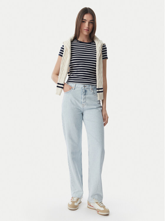 Tommy Jeans Tommy Jeans Тишърт DW0DW17383 Тъмносин Regular Fit