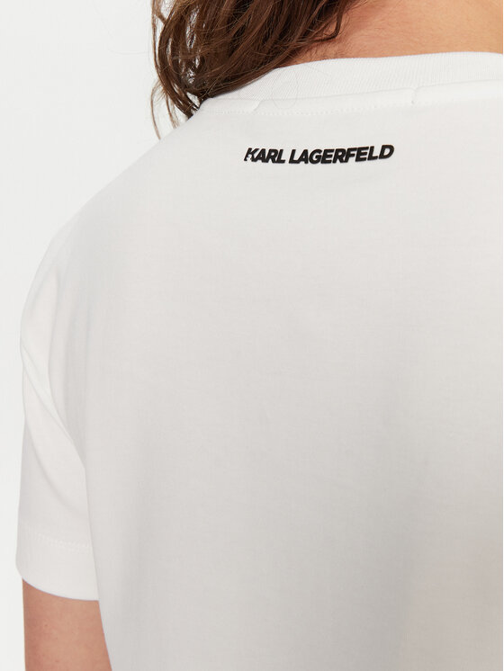 KARL LAGERFELD KARL LAGERFELD T-krekls A1W17021 Balts Regular Fit