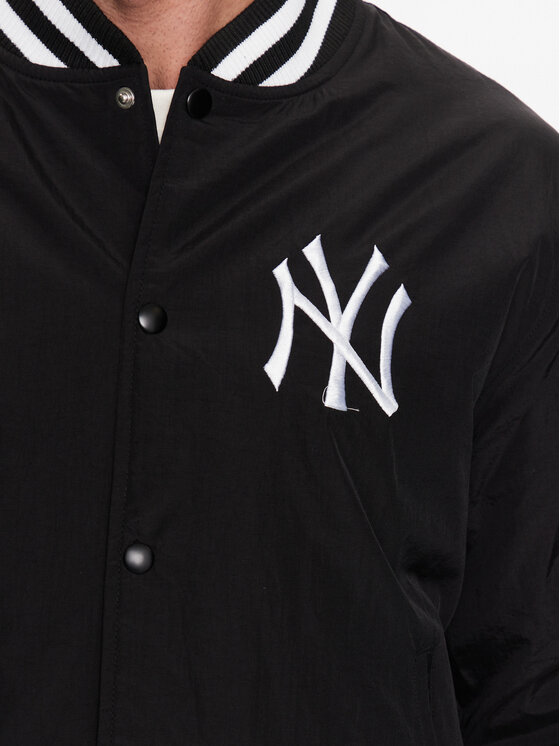 New Era Jas NEW YORK YANKEES TEAM LOGO BOMBER JACKET BLACK / WHITE