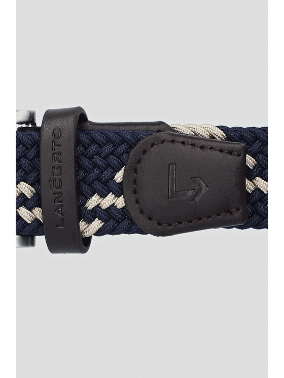 Lancerto Lancerto Pasek Męski Pleat PS090124000018 Granatowy