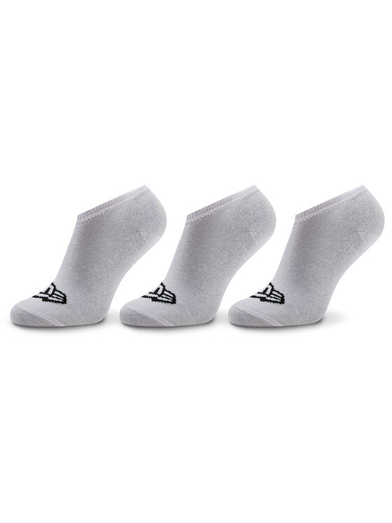 New Era Set de 3 perechi de șosete joase unisex Flag Sneaker Sock 13113638 Alb