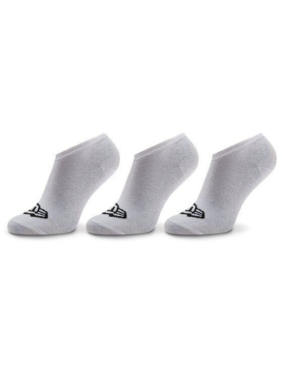 New Era New Era Súprava 3 párov kotníkových ponožiek unisex Flag Sneaker Sock 13113638 Biela