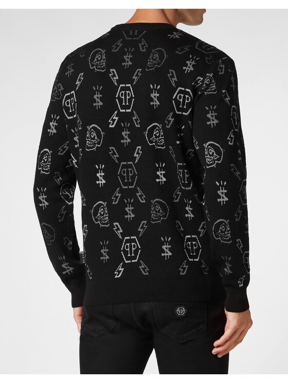 PHILIPP PLEIN PHILIPP PLEIN S dlhými rukávmi 8265 Čierna Regular Fit