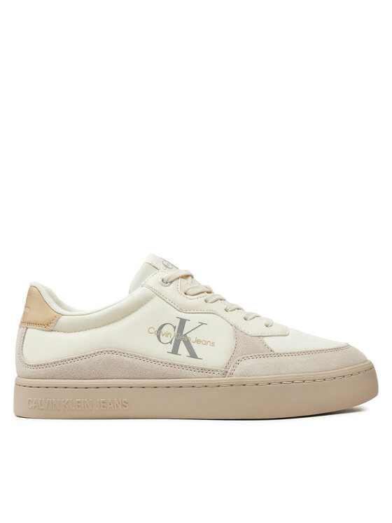 Calvin Klein Jeans Snīkeri Classic Cupsole Low Mix Mtl YM0YM01033 Écru