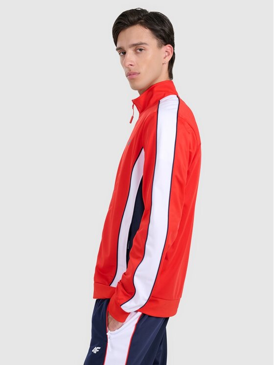 4F 4F Felpa 4FRAW25TSWSM2459-62S Rosso Regular Fit