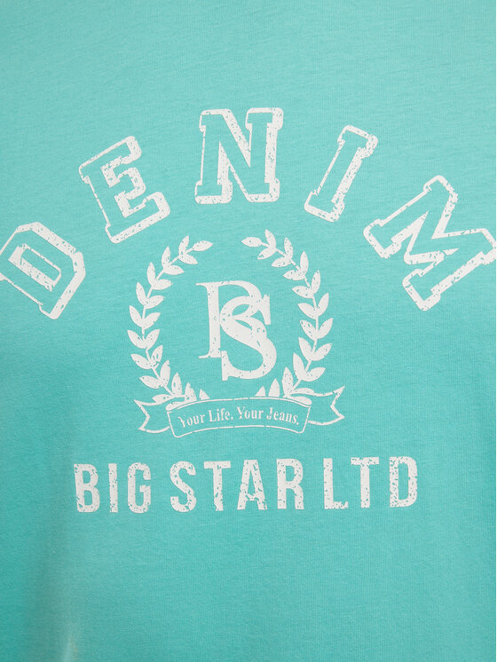 BIG STAR BIG STAR T-Shirt BESTER Turkusowy Basic Fit