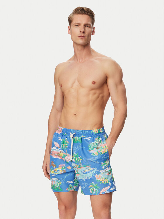Polo Ralph Lauren Polo Ralph Lauren Plavecké šortky 710B13657001 Světle modrá Classic Fit
