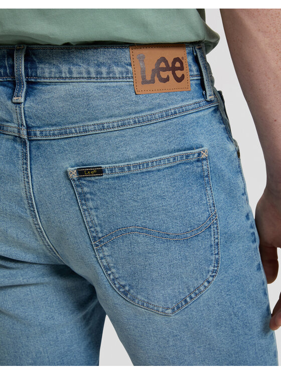 Lee Lee Szorty jeansowe 5 POCKET SHORT Niebieski Straight Leg