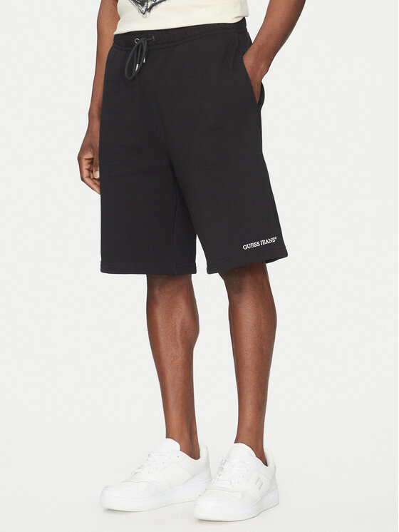 Guess Jeans Guess Jeans Pantaloni scurți sport M5GD49 KCPR1 Negru Regular Fit