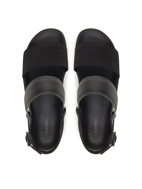 Calvin Klein Calvin Klein Sandale Back Strap W/ Buckle Logo HM0HM01742 Negru