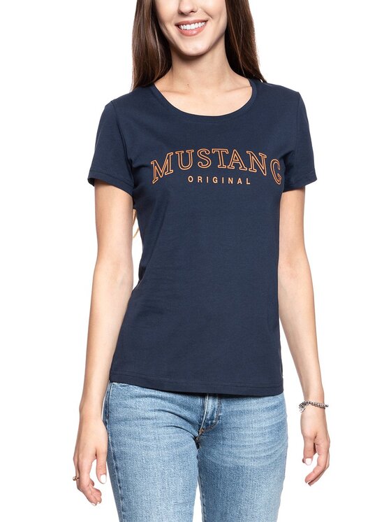 Mustang Mustang T-shirt ALEXIA C PRINT Blu Slim Fit
