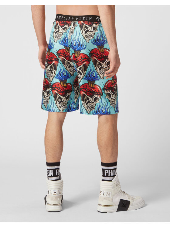 PHILIPP PLEIN PHILIPP PLEIN Šortky 3831 Tyrkysová Regular Fit