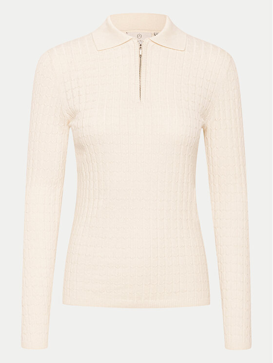 Kaffe Kaffe Пуловер Flora 10508952 Бежов Slim Fit