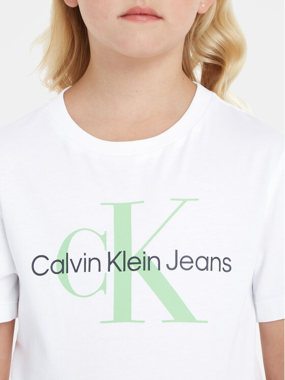 Calvin Klein Jeans Calvin Klein Jeans Majica Monogram IU0IU00460 Bela Regular Fit