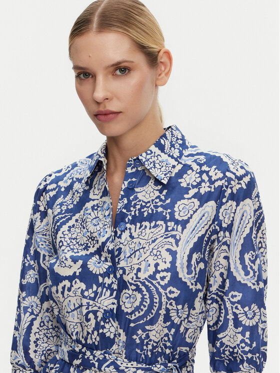 Luisa Spagnoli Luisa Spagnoli Rochie tip cămașă Pandoro 542129 Albastru Regular Fit
