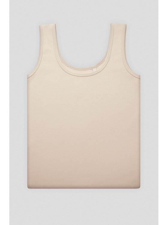 Lancerto Lancerto Top Cynthia TS073225000002 Écru Slim Fit