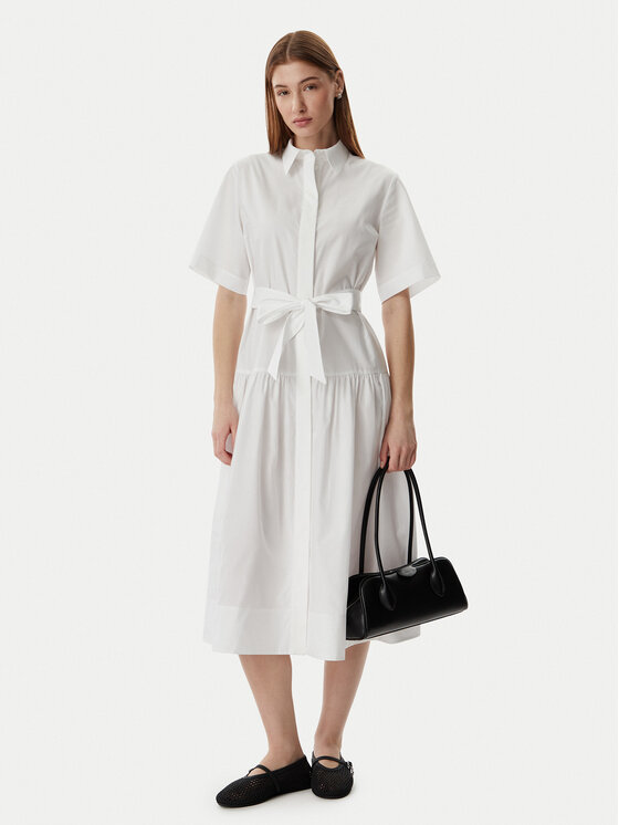 KARL LAGERFELD KARL LAGERFELD Rochie tip cămașă B2W13017 Alb Regular Fit