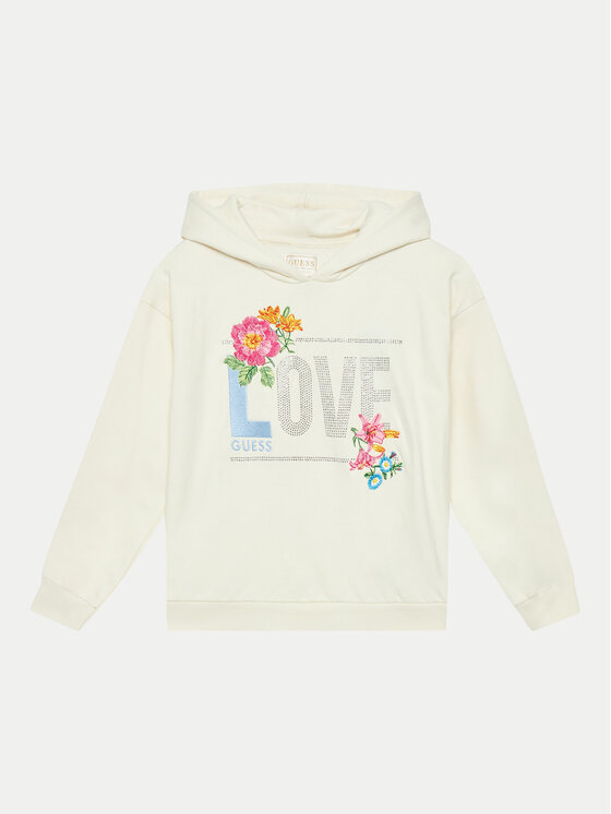 Guess Guess Felpa J4YQ09 KAX74 Écru Regular Fit