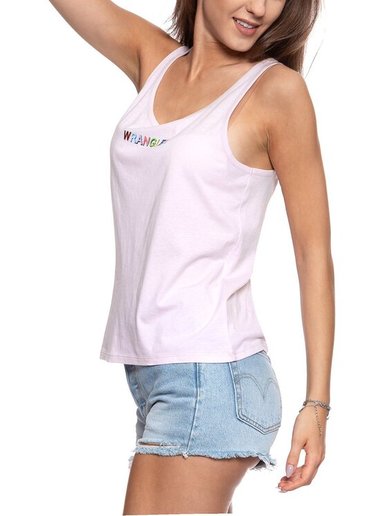 Wrangler Wrangler T-Shirt TANK Czerwony Regular Fit