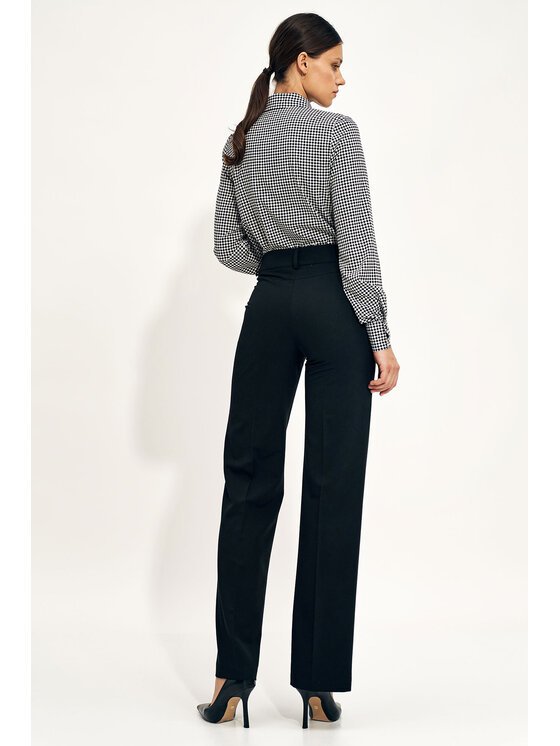 NIFE NIFE Dámské kalhoty SD108 Černá Wide Leg