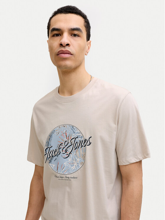 Jack & Jones Jack & Jones Majica Honolulu 12288088 Bež Regular Fit