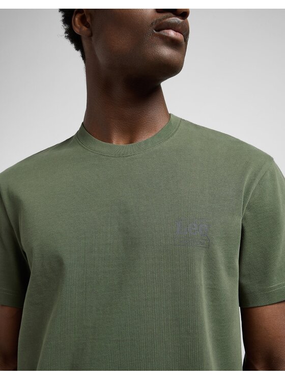 Lee Lee T-Shirt WW Graphic Tee Zielony Regular Fit