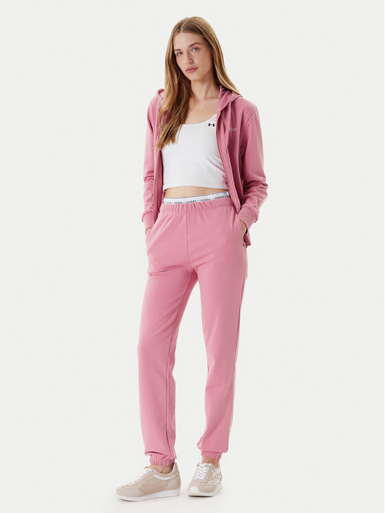 Guess Guess Teplákové nohavice O5RB01 KCO31 Ružová Regular Fit