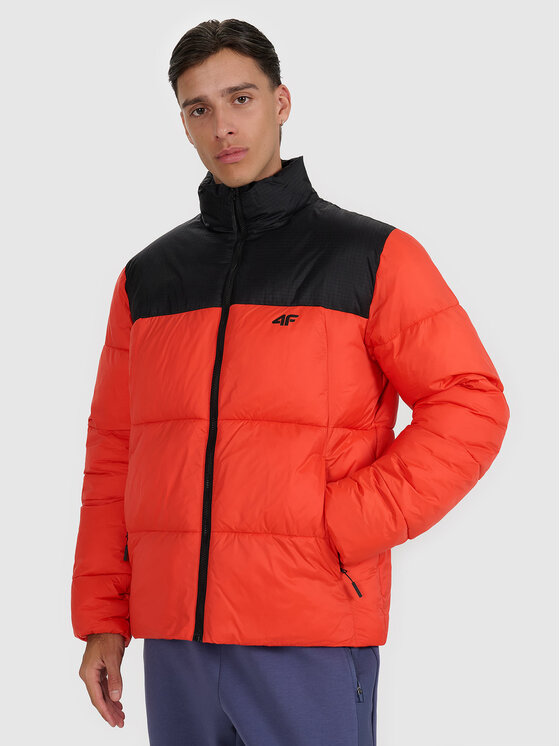 4F 4F Kurtka puchowa APRES SKI Czerwony Regular Fit