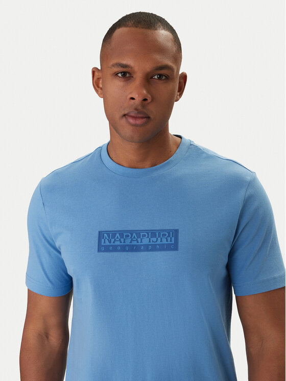 Napapijri Napapijri Tricou S-Box Logo NP0A4IFL Albastru Regular Fit