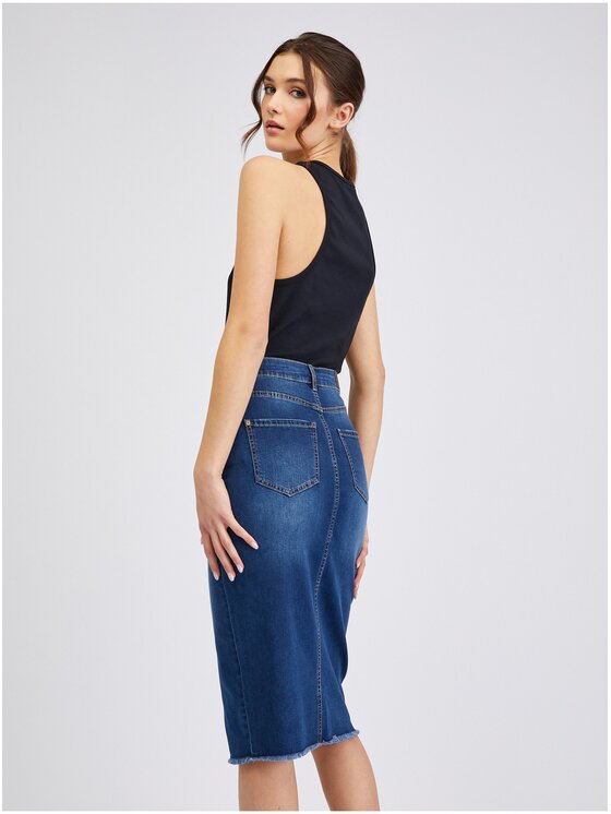 Orsay Orsay Spódnica jeansowa 710319548000__40 Niebieski Regular Fit