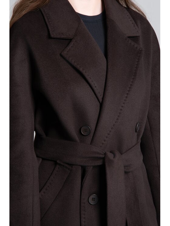 Estro Estro Płaszcz wełniany ER00119424 Brązowy Loose Fit