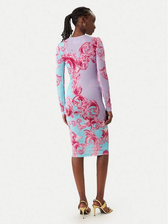 Versace Jeans Couture Versace Jeans Couture Rochie de zi 80HAO9P0 JS547 Colorat Slim Fit