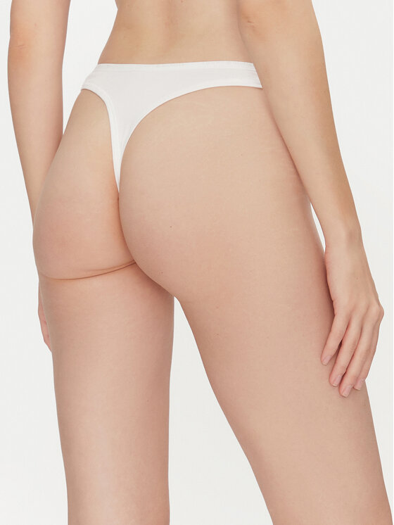 Tommy Hilfiger Tommy Hilfiger Stringové nohavičky UW0UW05741 Biela