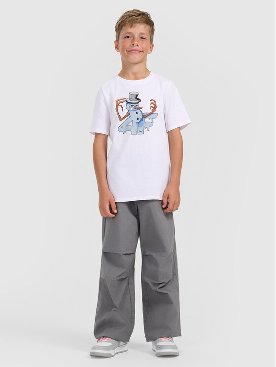 4F 4F T-Shirt CHRISTMAS DROP Biały Regular Fit