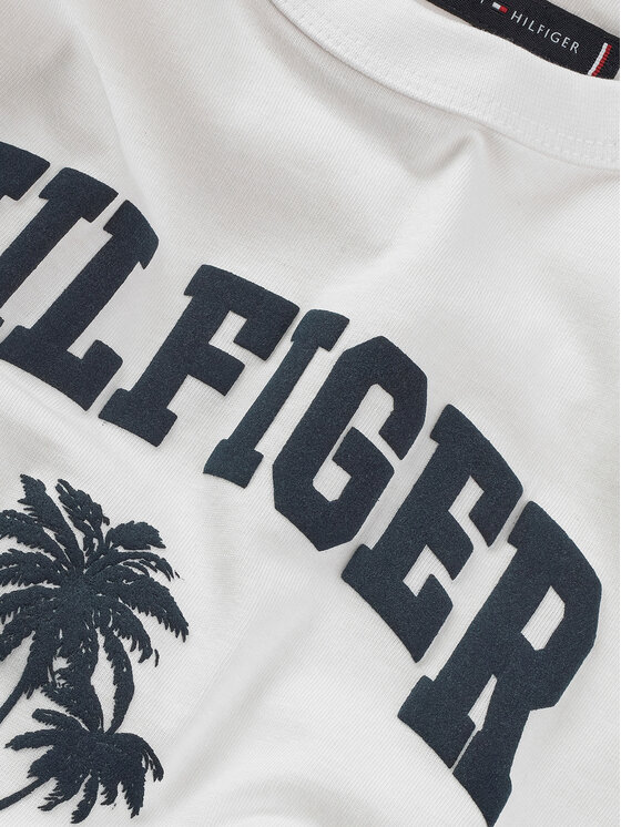Tommy Hilfiger Tommy Hilfiger T-Shirt Palm Print KB0KB09649 D Λευκό Regular Fit