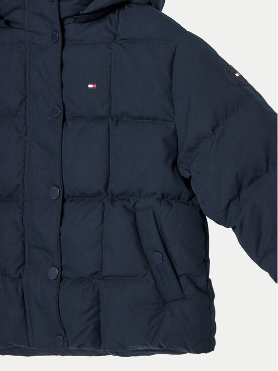 Tommy Hilfiger Tommy Hilfiger Kurtka puchowa KG0KG08392 M Granatowy Regular Fit