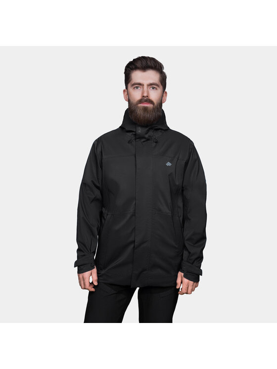 Alpinus Alpinus Kurtka przeciwdeszczowa Arys Czarny Regular Fit