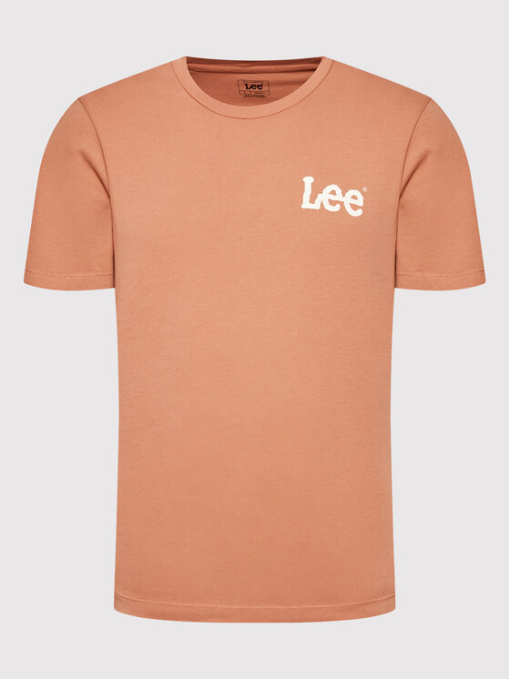 Lee Lee T-shirt Wobbly Logo L65QAIUK 112145360 Rosso Regular Fit