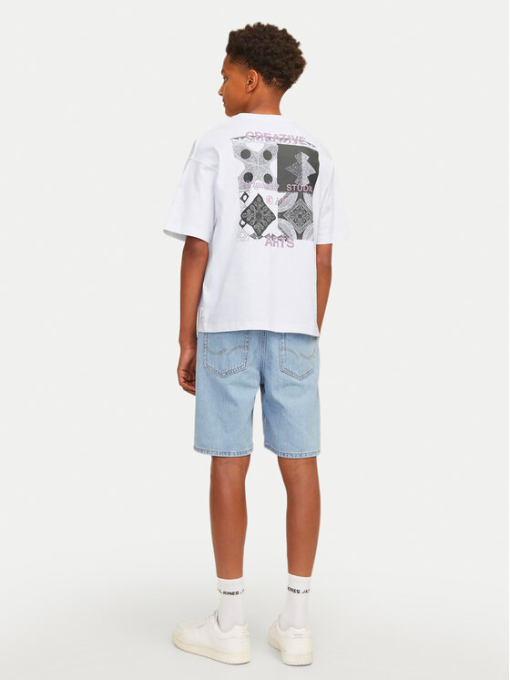 Jack&Jones Junior Jack&Jones Junior T-shirt Noho Back Graphic 12263186 Bijela Relaxed Fit