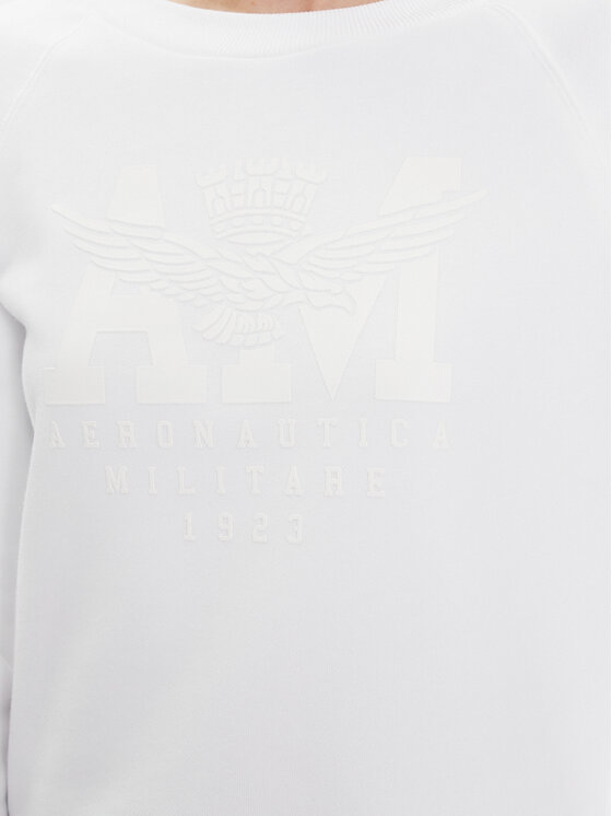 Aeronautica Militare Aeronautica Militare Mikina 241FE1890DF541 Bílá Regular Fit