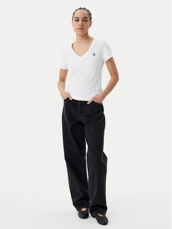 Calvin Klein Jeans Calvin Klein Jeans T-Shirt J20J213716 Bílá Regular Fit