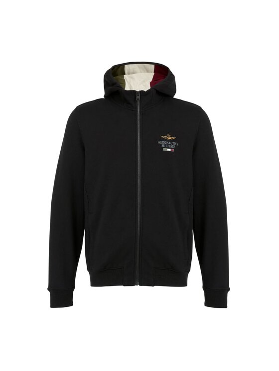 Aeronautica Militare Aeronautica Militare Felpa Felpa con cappuccio removibile Nero Regular Fit